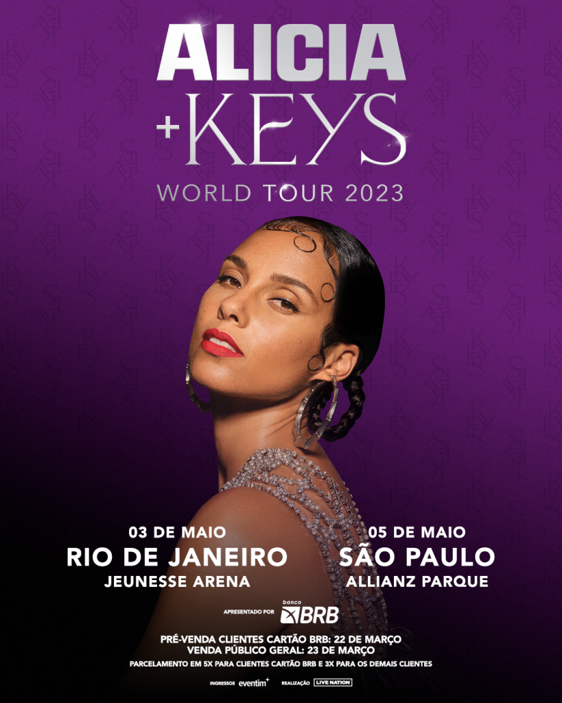 Alicia Keys traz turnê para a América Latina em 2023