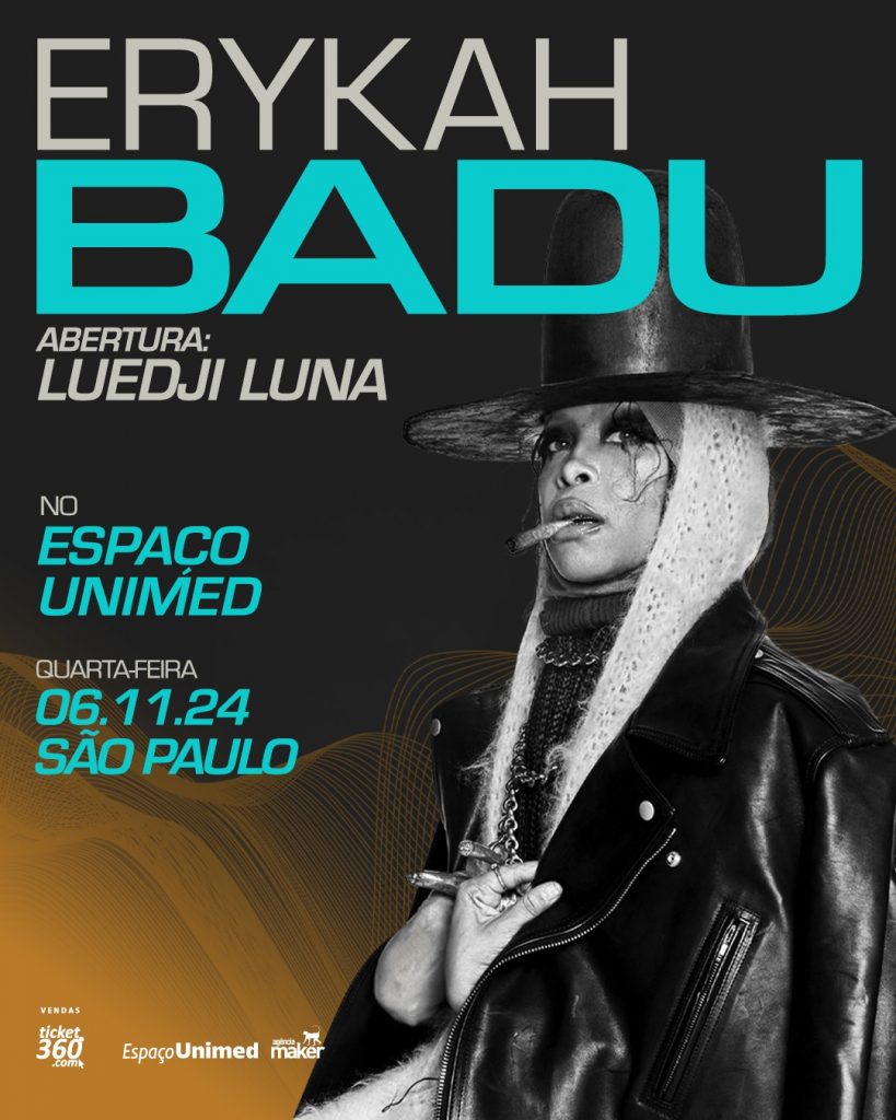 Erykah Badu, rainha do neo-soul, confirma apresentação única em São Paulo no ...