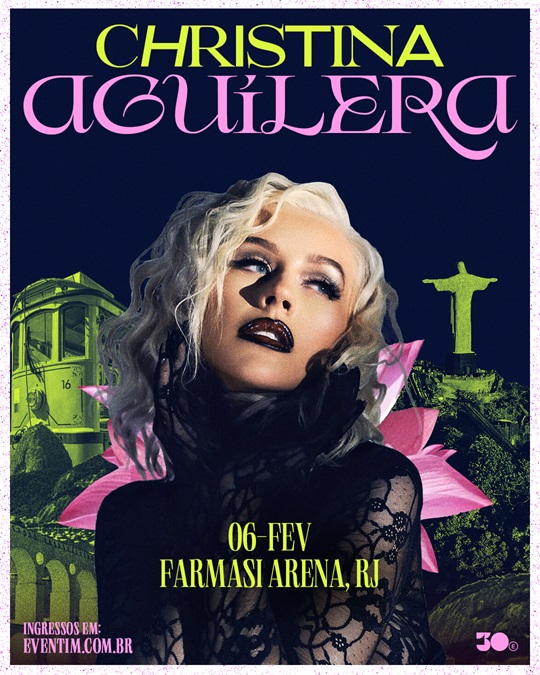 Christina Aguilera anuncia show solo no Rio de Janeiro